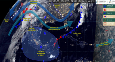 Favorece frente frío número 31 tiempo ventoso en la entidad oaxaqueña