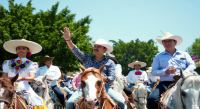 Con alegría y tradición, celebran cabalgata del Festival Primavera Rodolfo Morales
