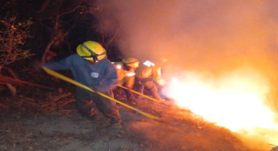 Controla Coesfo incendio forestal en San Juan Quiahije
