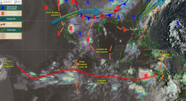 Prevén lluvias con tormentas ocasionales en zonas montañosas de Oaxaca este sábado