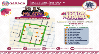 Implementará Policía Vial Estatal dispositivo especial por concierto de Molotov