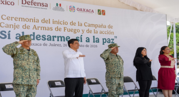 Con responsabilidad y convicción, Oaxaca respalda la campaña “Sí al desarme, sí a la paz”