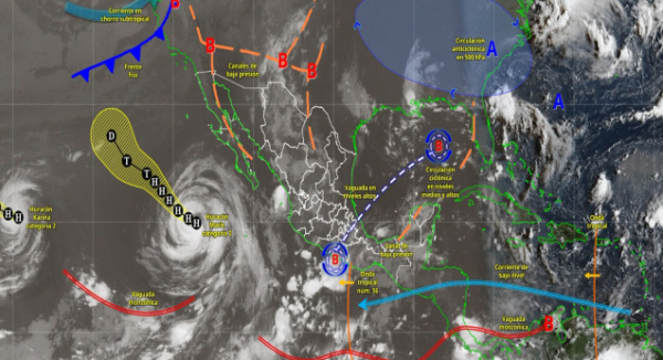 Onda tropical 36 favorecerá lluvias y tormentas en Oaxaca