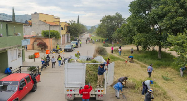 Tequio Vecinal fortalece mantenimiento de espacios públicos en Pueblo Nuevo