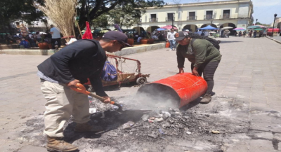 En el Día del Trabajo, Oaxaca de Juárez mantiene labores de limpieza