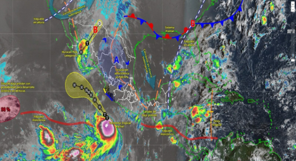 Tormenta Tropical “Rachel” mantendrá lluvias fuertes y oleaje elevado en Oaxaca