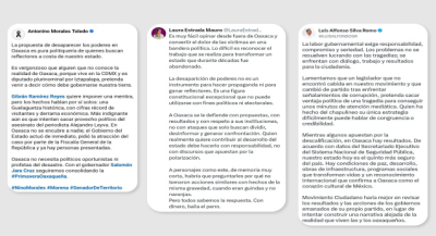 Senadores de Morena rechazan solicitud de desaparición de poderes en Oaxaca