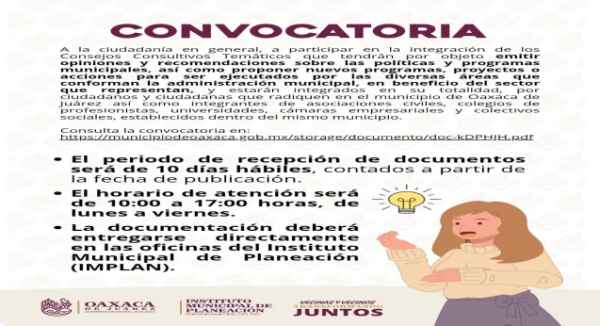 Oaxaca de Juárez lanza convocatoria para integrar Consejos Consultivos Temáticos