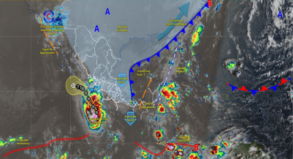 Frente frío número 2 provocará Norte intenso y lluvias en Oaxaca