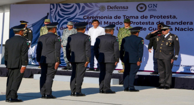 Atestigua Salomón Jara toma de posesión del nuevo comandante de coordinación de la Guardia Nacional en Oaxaca