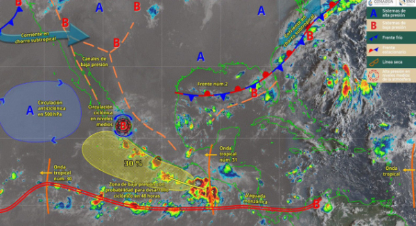 Pronostican lluvias y tormentas en Sierra Sur, Cuenca del Papaloapan e Istmo de Tehuantepec