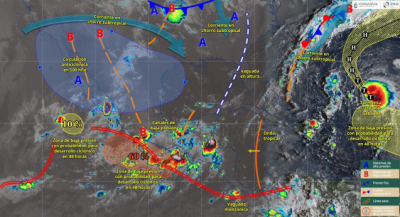 Continuarán lluvias fuertes con tormentas en la Costa, Istmo, Sierra Sur y algunos sectores de la Mixteca