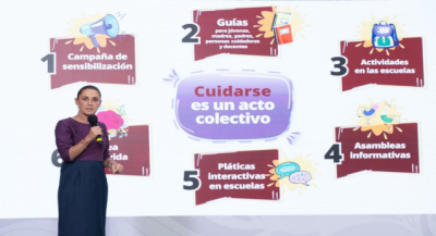 Presidenta Claudia Sheinbaum presenta los 6 ejes de la estrategia nacional de atención a la salud mental para las y los jóvenes: “El ABCde las emociones”