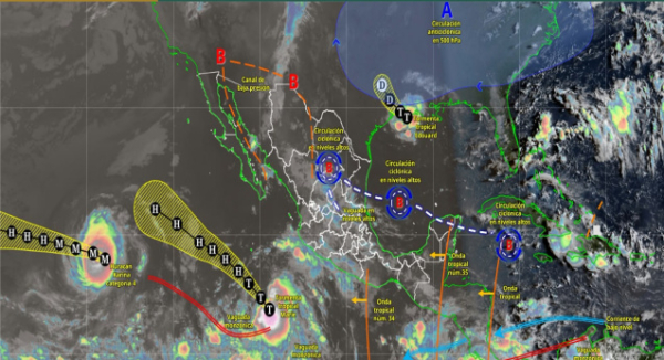 Inicia temporada de frentes fríos en Oaxaca; onda tropical 35 favorecerá lluvias y tormentas