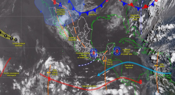 Onda tropical número 23 mantendrá lluvias en gran parte de Oaxaca