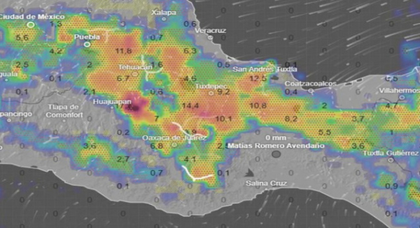 Pronostican lluvias y tormentas eléctricas en diversas regiones de Oaxaca