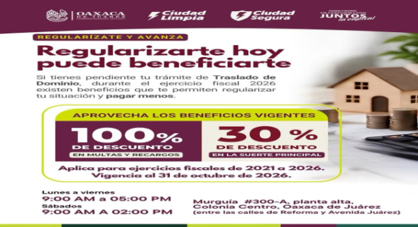 Pon al día tu propiedad y aprovecha los beneficios vigentes