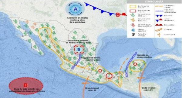Habrá lluvias en zonas montañosas de Oaxaca este día