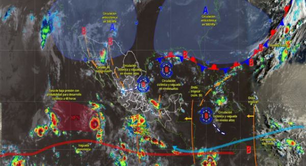 Prevén lluvias localmente intensas y rachas de viento en Oaxaca