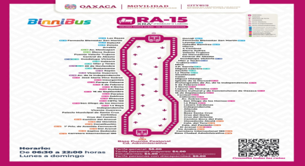 Conecta BinniBus a Colonia Monte Albán con Ciudad Administrativa a través de la nueva ruta “Xra”