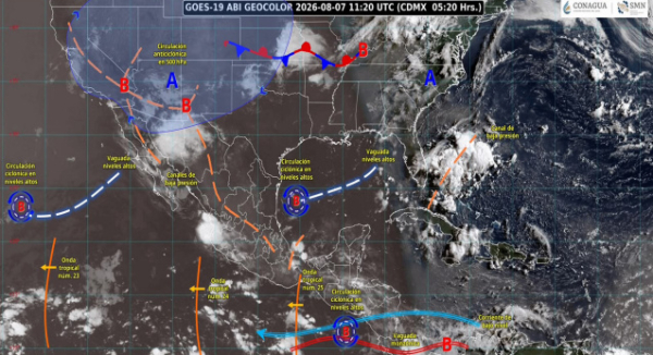 Favorecerá onda tropical número 25 lluvias y tormentas en gran parte de Oaxaca