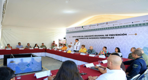 Prepara Salomón Jara con anticipación acciones para prevenir y combatir incendios forestales en la Costa