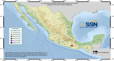 Activa Gobierno de Oaxaca protocolos de emergencia por sismo de magnitud preliminar de 5.5 en Tlaxiaco