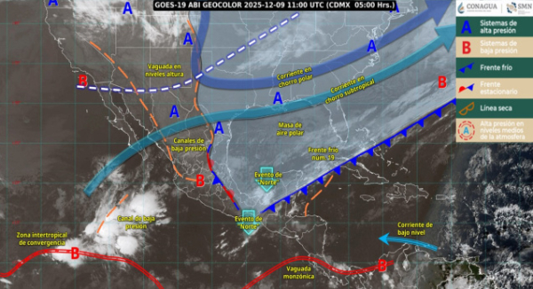 Persistirán lluvias, vientos fuertes y bajas temperaturas en Oaxaca