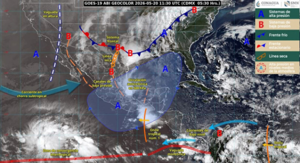 Se prevé ambiente extremadamente caluroso en la Costa, Istmo de Tehuantepec, Valles Centrales y Cuenca del Papaloapan