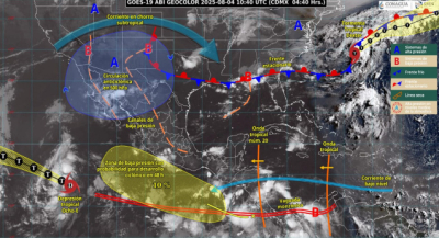 Onda tropical número 20 dejará lluvias y tormentas aisladas de corta duración en la entidad