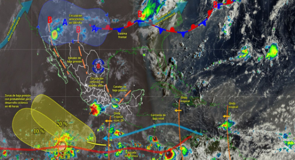Prevén lluvias, tormentas aisladas y vientos moderados en Oaxaca