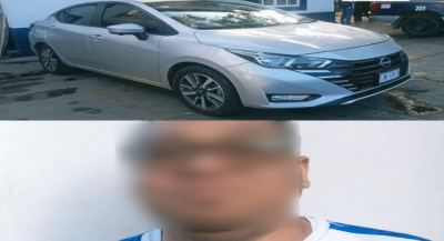 Policía Municipal asegura vehículo con reporte de robo y detiene a conductor