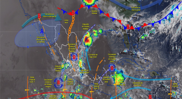 Onda tropical número 9 mantendrá lluvias y tormentas en gran parte de Oaxaca