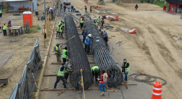 Avanza cimentación profunda del Paso a Desnivel Monumento a Juárez en Viguera