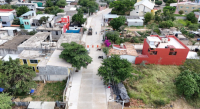 Avanza pavimentación de calle Emiliano Zapata en Santa Cruz Xoxocotlán