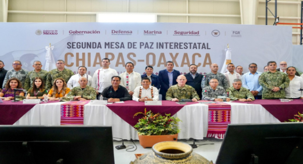 Trabajan gobiernos de Oaxaca y Chiapas por la seguridad y paz en el sur-sureste del país