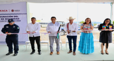 Inaugura Salomón Jara arco de seguridad en Miahuatlán de Porfirio Díaz
