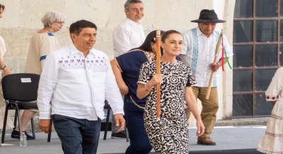 Encabezan Claudia Sheinbaum y Salomón Jara 220 aniversario del Natalicio de Benito Juárez