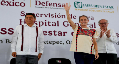 Presidenta Claudia Sheinbaum supervisa obra del Hospital General IMSS Bienestar de Tuxtepec, Oaxaca; se inaugura el 4 de agosto