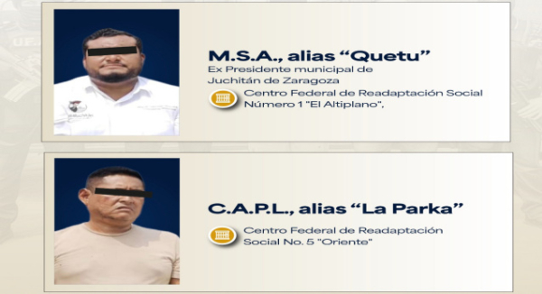 Vinculan a proceso a ex presidente municipal de Juchitán y a alias “La Parka” por extorsión agravada y delito contra la seguridad del Estado: Fiscalía de Oaxaca