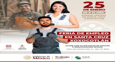 Realizará gobierno municipal de Xoxocotlán &quot;Primera feria del empleo 2025&quot;