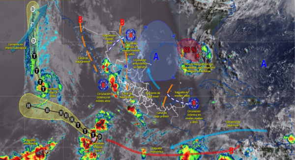 Se mantendrán condiciones para lluvias y tormentas aisladas durante la tarde en Oaxaca