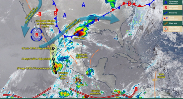 Se prevén tormentas vespertinas en gran parte de Oaxaca por ingreso de humedad