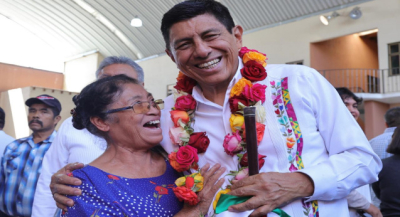 Respalda Salomón Jara a personas productoras del campo de San Baltazar Chichicápam con nueva represa