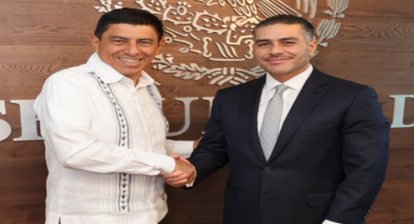 Harfuch y Salomón Jara evalúan acciones de seguridad en Oaxaca