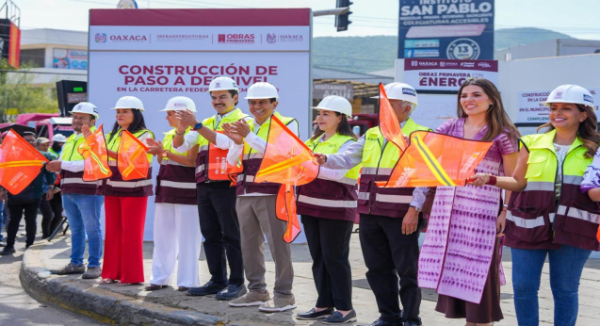La transformación de Oaxaca se construye, arranca Salomón Jara obra del paso a desnivel en la carretera federal 190 kilómetro 184 + 300