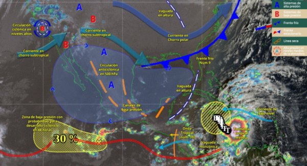 Pronostican tormentas en Oaxaca durante la noche de este miércoles