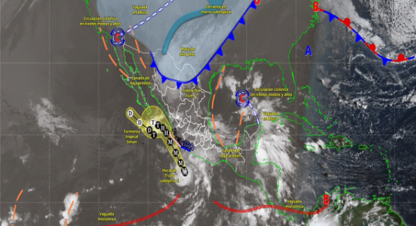 Prevén lluvias fuertes, vientos de hasta 80 km/h y oleaje elevado en Oaxaca