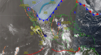 Prevén lluvias fuertes, vientos de hasta 80 km/h y oleaje elevado en Oaxaca