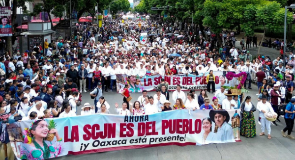 Con calenda, Oaxaca celebra la llegada de un mixteco a la SCJN